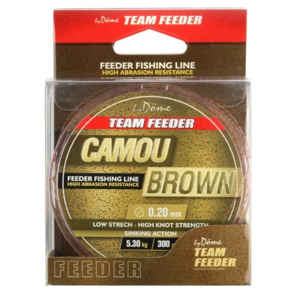 By Döme TEAM FEEDER Camou Brown Line 300m - Image 2