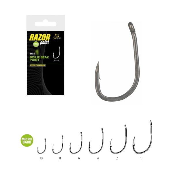 CARP SPIRIT Razor Boilie Beak Point Hooks