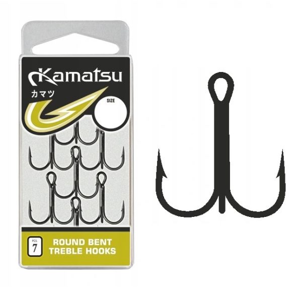 KAMATSU K-085 Round Bent Treble hooks trokuke