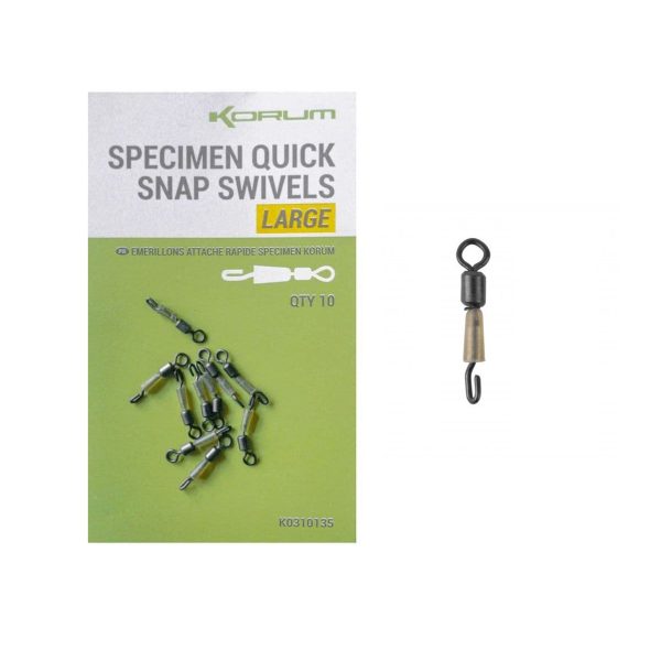 KORUM Specimen Quick Snap Swivel L