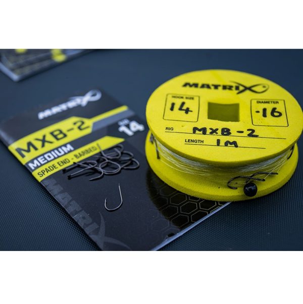 MATRIX MXB-2 Medium Spade End Barbed Hooks x10 - Image 2
