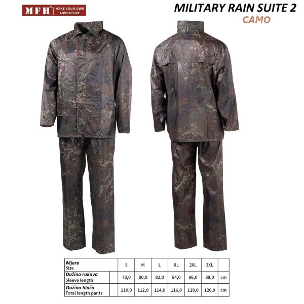 MFH Military dvodijelno kišno odijelo camo