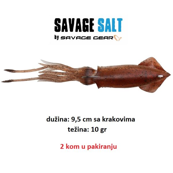 SG Savage Salt 3D TPE Swim Squid 95mm 10g 2kom