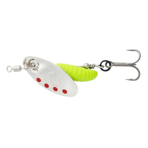SG Grub Spinner #1 3.8g Sinking Silver Red Lime 82462