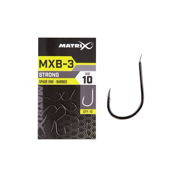 MATRIX MXB-3 Strong Spade End Barbed Hooks x10 - Image 3
