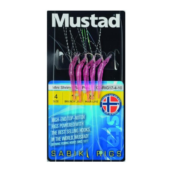 MUSTAD Sabiki Rigs CL-RIG17 Mini Shrimp Fluo Pink